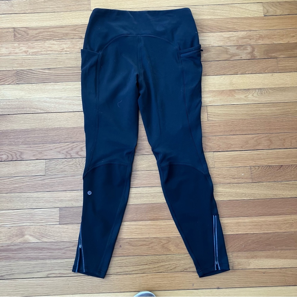 Lululemon Black Fleece Cold Weather Outdoor High-Rise Running Tight Leggings 10 - Picture 14 of 15